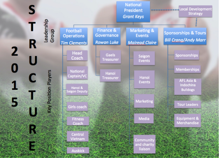 2015 Vietnam Swans club structure